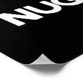 Nugs and Kisses Funny Chicken Nugget Pun Dark BG Poster (Hoek)