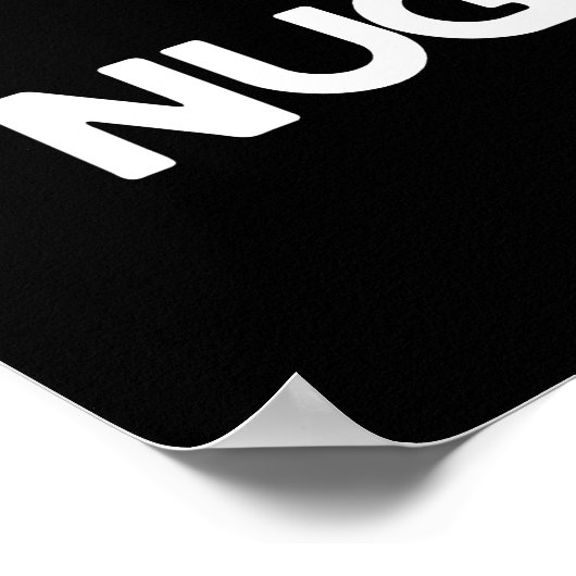 Nugs and Kisses Funny Chicken Nugget Pun Dark BG Poster (Hoek)