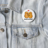 Nugs en Kisses Funny Chicken Nugget Pun Ronde Button 5,7 Cm (In situ)