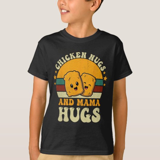 Nugs en mama knuffels peuter voor kip nugget liefd t-shirt (Voorkant)