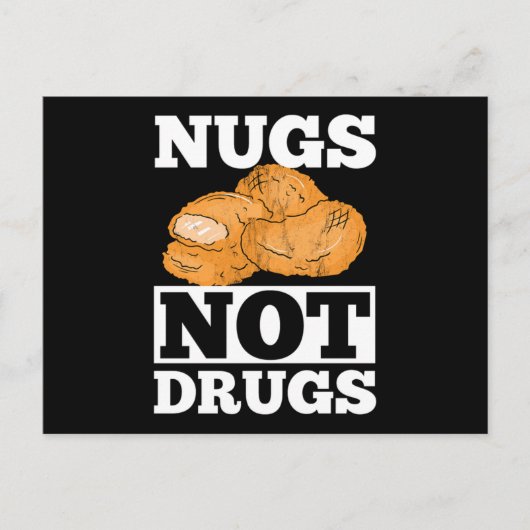 Nugs not Drugs Gift Funny Minimalist T - shirts Briefkaart (Voorkant)