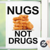NUGS NOT DRUGS RAAMSTICKER (Huis)