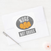 Nugs Not Drugs Vierkante Sticker (Envelop)