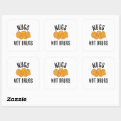Nugs Not Drugs Vierkante Sticker (Vel)