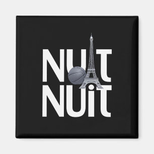 Nuit Nuit Basketbal Nacht Franse Woord Parijs Tore Magneet