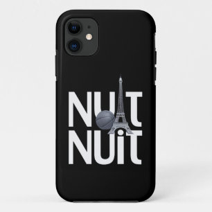 Nuit Nuit Basketbal Nacht Franse Woord Paris Toren Case-Mate iPhone Case