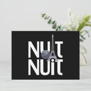 Nuit Nuit Basketball Night Frans woord Paris Tower Kaart