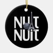 Nuit Nuit Basketball Night Frans woord Paris Tower Keramisch Ornament (Voorkant)