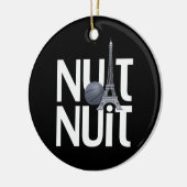 Nuit Nuit Basketball Night Frans woord Paris Tower Keramisch Ornament (Links)