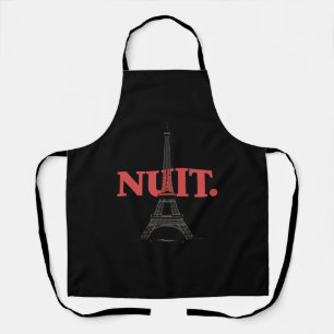 Nuit Nuit Nacht Nacht Franse Woorden Parijs Toren Schort