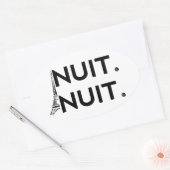 Nuit Nuit Ovale Sticker (Envelop)