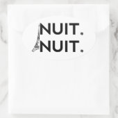 Nuit Nuit Ovale Sticker (Tas)