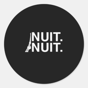 Nuit Nuit Paris Ronde Sticker