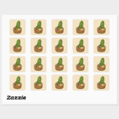 Nukazuke Komkommer Vierkante Sticker (Vel)