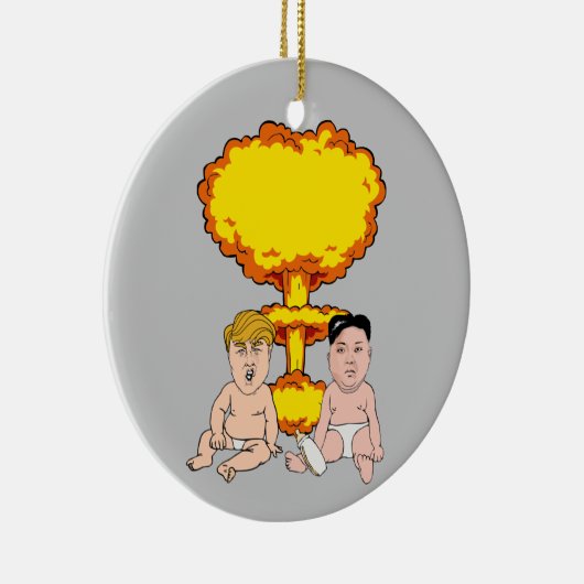 Nuke Baby's Anti Trump Keramisch Ornament (Rechts)