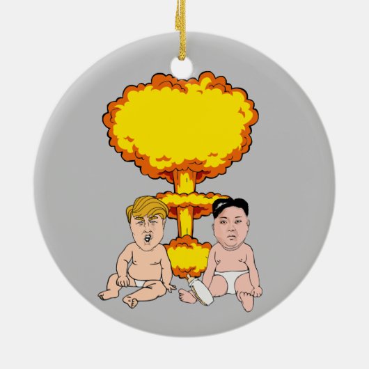 Nuke Baby's Anti Trump Keramisch Ornament (Achterkant)