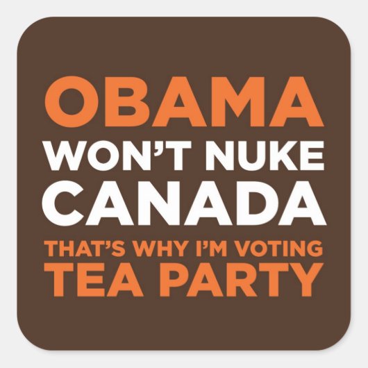 Nuke Canada Vierkante Sticker (Voorkant)