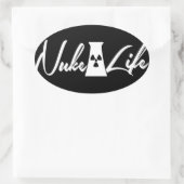 Nuke-Life Ovale Sticker (Tas)