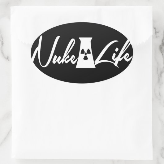 Nuke-Life Ovale Sticker (Tas)