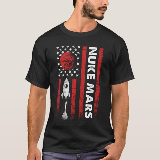 Nuke Mars Astronauts Rocket T-shirt (Voorkant)