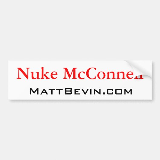 Nuke McConnell Bumpersticker (Voorkant)