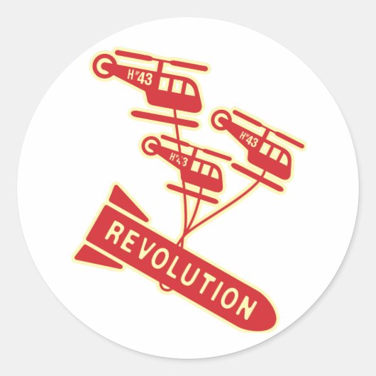 Nuke Revolution Ronde Sticker (Voorkant)