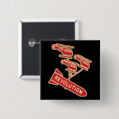 Nuke Revolution Vierkante Button 5,1 Cm (Voorkant /achterkant)