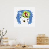 Nuked Kerstman matte poster (Keuken)
