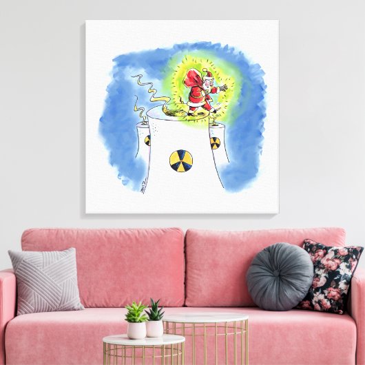 Nuked Santa Claus canvas print (Insitu (Woonkamer))