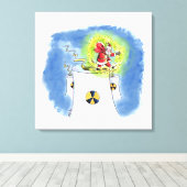 Nuked Santa Claus canvas print (Insitu (Houten vloer))