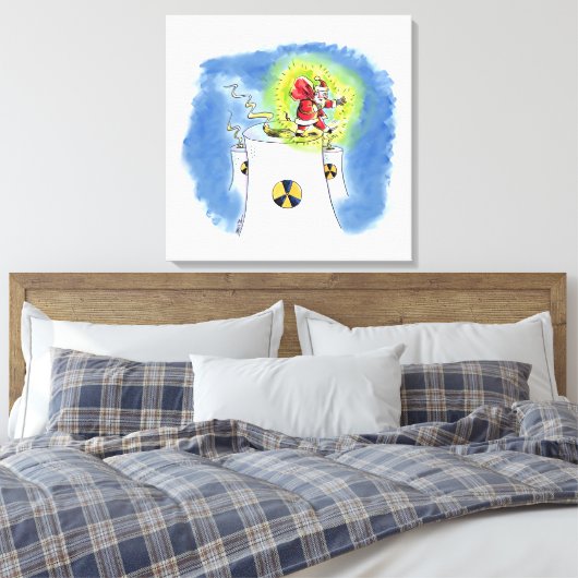 Nuked Santa Claus canvas print (Insitu (Slaapkamer))