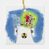 Nuked Santa Claus square ceramic ornament (Voorkant)