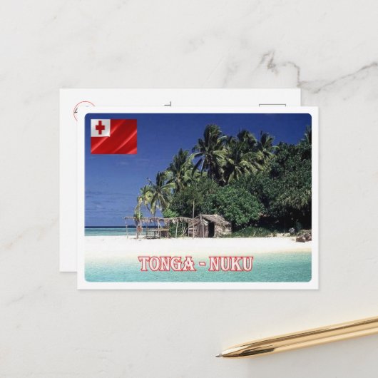 Nuku Island - Tonga - Panorama - Briefkaart (Voorkant / Achterkant in situ)