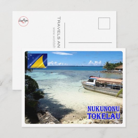 Nukunonu - Tokelau - Panorama - Briefkaart (Voorkant / Achterkant)