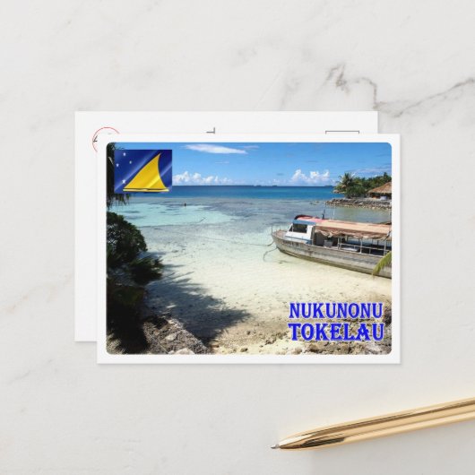 Nukunonu - Tokelau - Panorama - Briefkaart (Voorkant / Achterkant in situ)