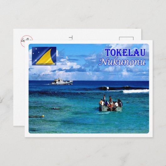 Nukunonu - Tokelau - Zee Uitzicht - Briefkaart (Voorkant / Achterkant)