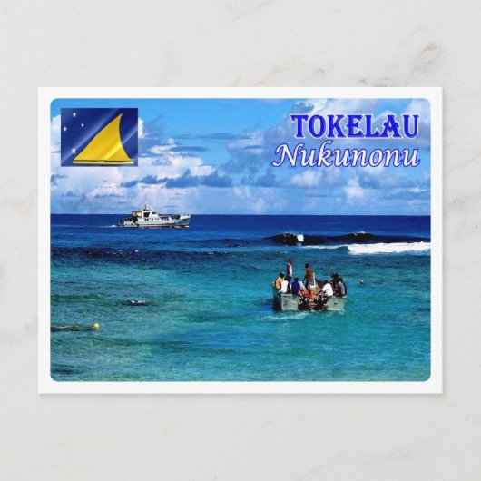 Nukunonu - Tokelau - Zee Uitzicht - Briefkaart (Voorkant)