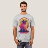 Nul Blaffen Gegeven | Grappig Retro Pug T-Shirt (Voorkant volledig)