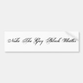 Nul de zwarte modewalvissen bumpersticker (Voorkant)