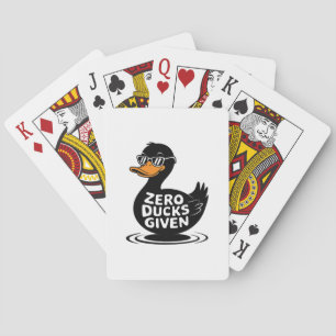 Nul Eenden Gegeven - Grappig Cool Eend Ontwerp  Pokerkaarten