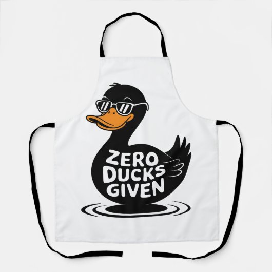 Nul Eenden Gegeven - Grappig Cool Eend Ontwerp Schort (Voorkant)