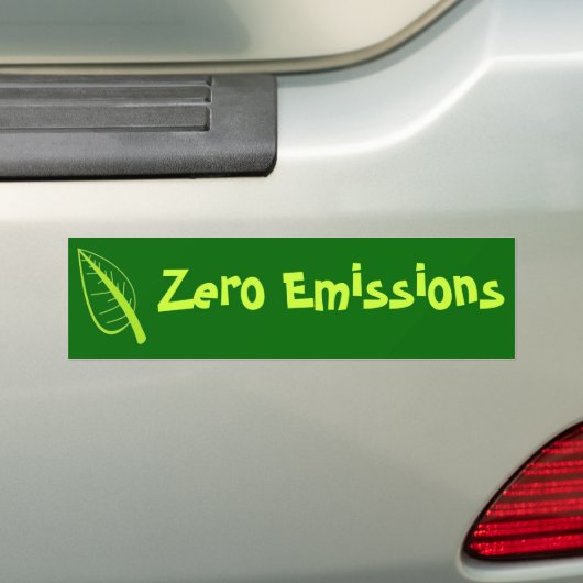 Nul-emissies Bumpersticker (Op auto)