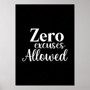 Nul excuses toegestaan - sportschool, drukte, succ poster