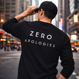 Nul Excuses Vet Minimalistisch Lettertype Ontwerp T-shirt
