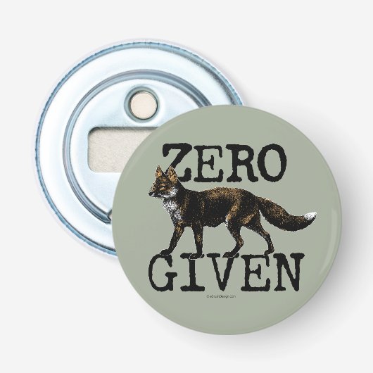 Nul (Fox) gegeven Button Flesopener (Voorkant)