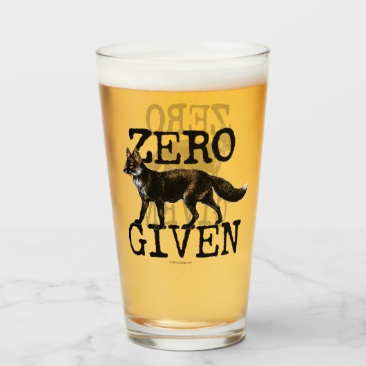 Nul (Fox) gegeven Glas (Voorkant gevuld)