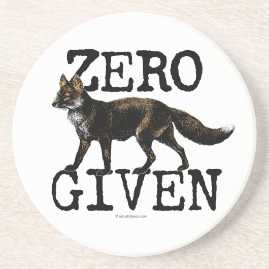 Nul (Fox) gegeven Zandsteen Onderzetter (Voorkant)