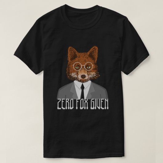 Nul Fox in een pak en bril T-shirt (Design voorkant)