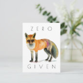 Nul Fox toegediend Briefkaart (Staand voorkant)