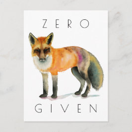 Nul Fox toegediend Briefkaart